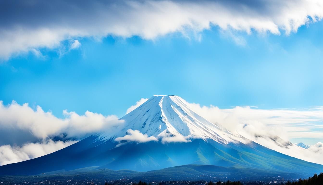 Mount Fuji in Divine Sunshine