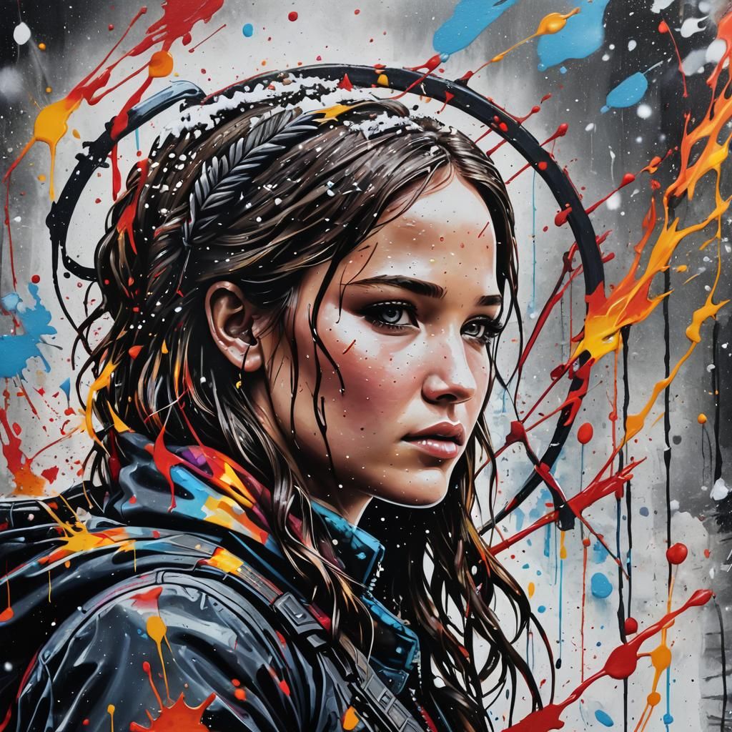 The Hunger Games: Graffiti Splash Art
