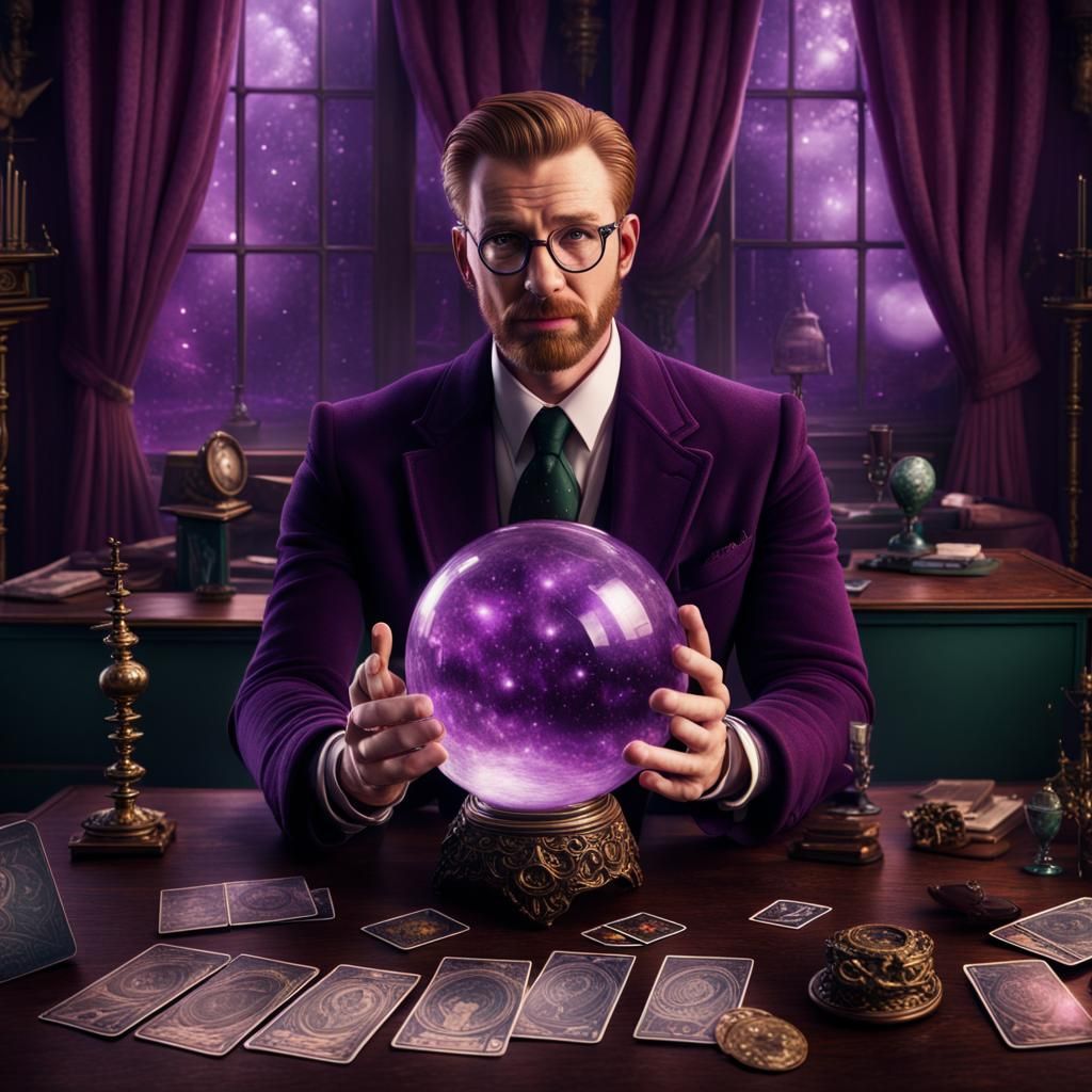 Chris Evans as a Slytherin Diviner: Digital Painting