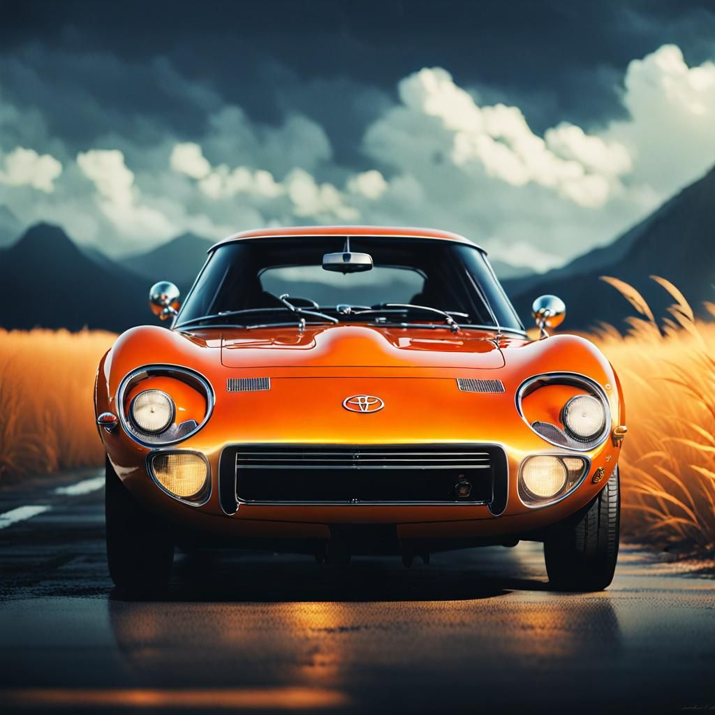 Orange 1969 Toyota 2000 GT Portrait