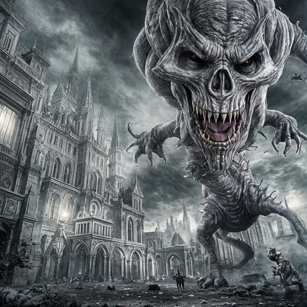 Four Fiendish Monsters Haunt a Terrifying Specter