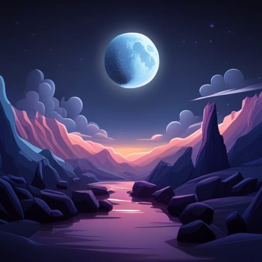 Night Sky and Moon T-Shirt Design