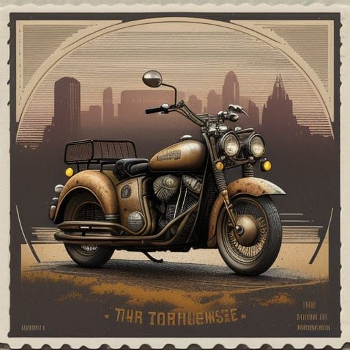 Vintage Postal Stamp with Intricate Engraving