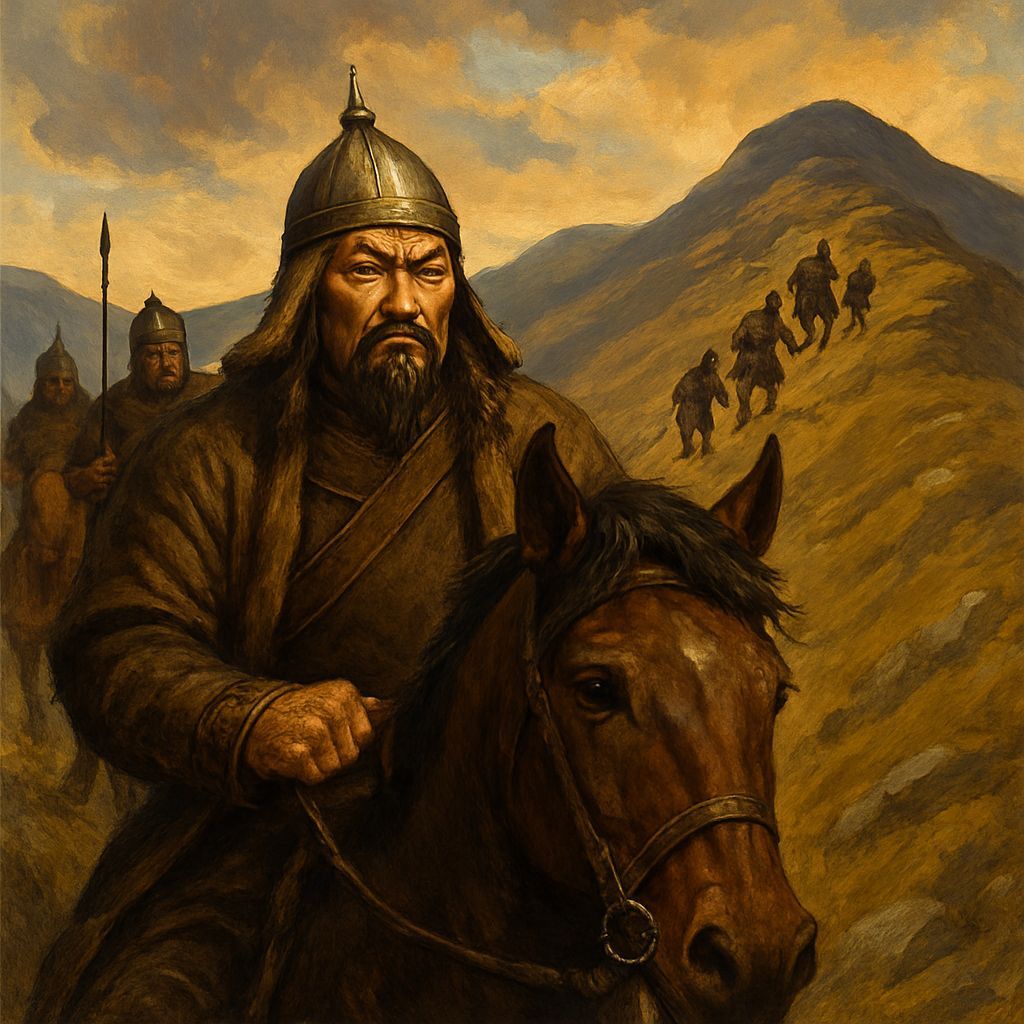 Steep Mountain Ascent in Digital Painting Style