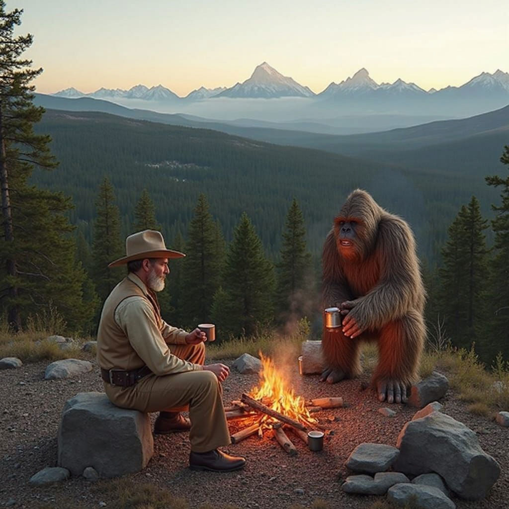 Lewis and Clark Expedition: Explorers at Campfire