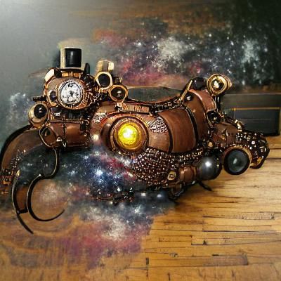 Steampunk Galaxy with Clockwork Gears
