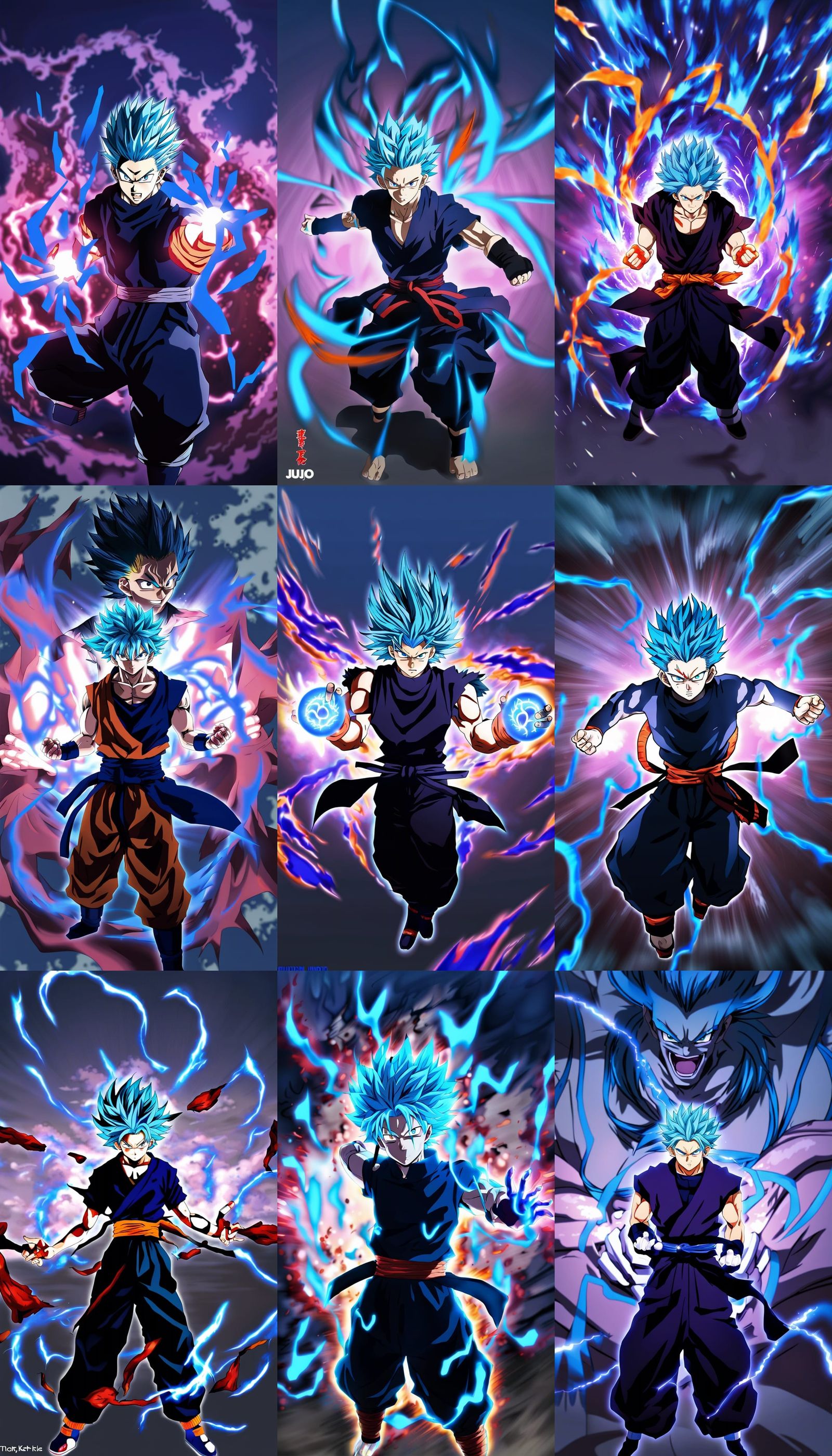 Anime Style Warrior Powering Up