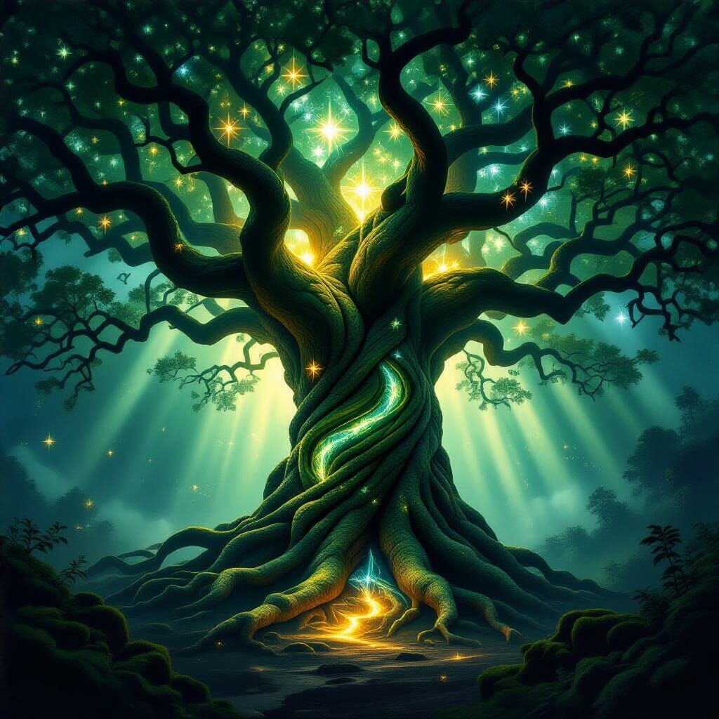 Primordial Tree of Eons: A Cosmic Sanctuary