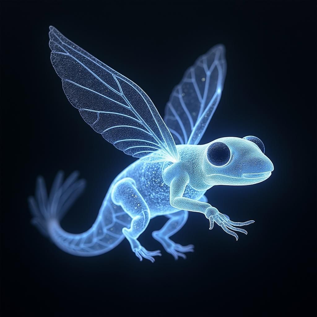 Luminescent Stardust Creatures in Dimensional X-Ray