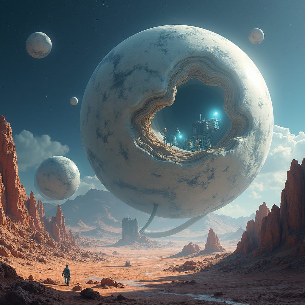 Lunar Bubble Habitat with Artery Pipes