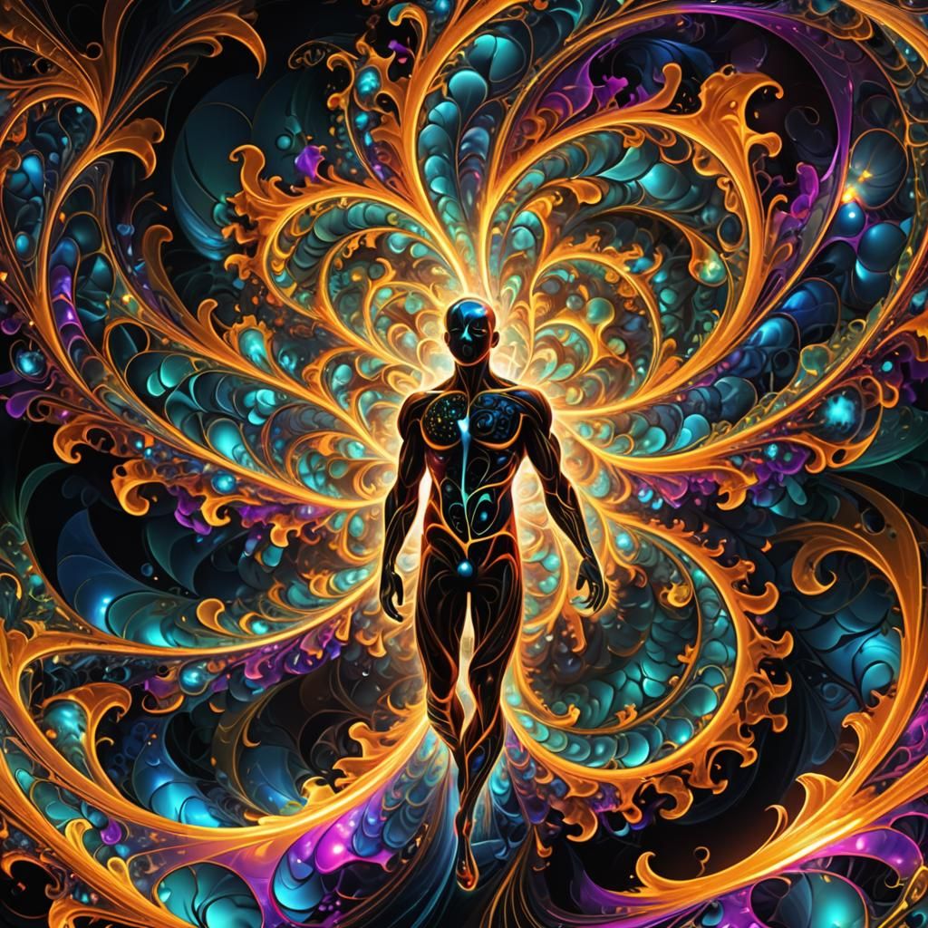 Radiant Energy Being in Fractal Vortex