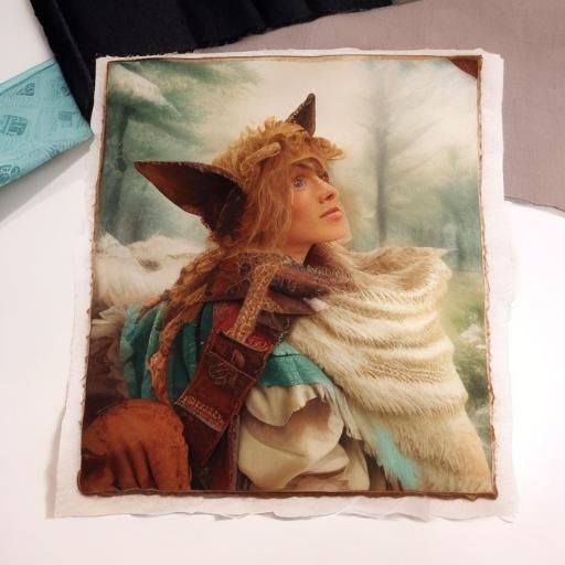 Assorted Leather and Fabric Swatches in Patchwork Style