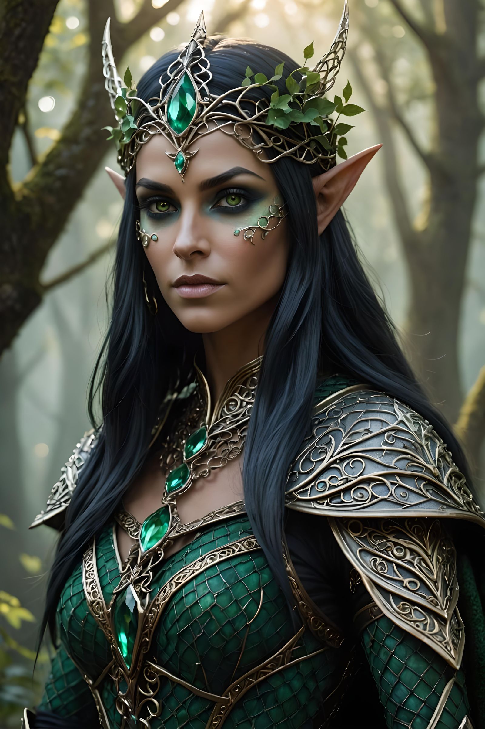 An ultra-realistic and ultra-detailed picture of and heroine...