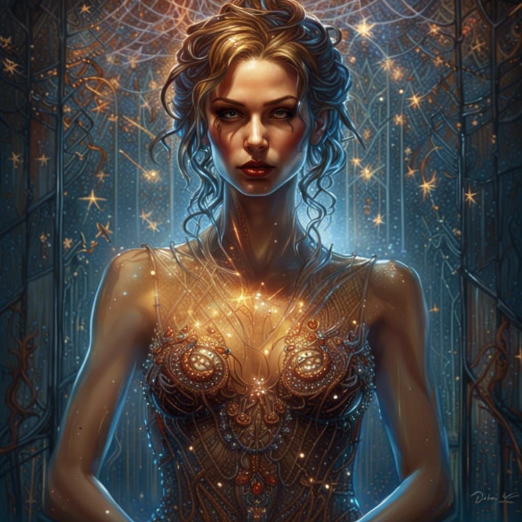 Enchantress Portrait in Detailed Fantasy Art Style