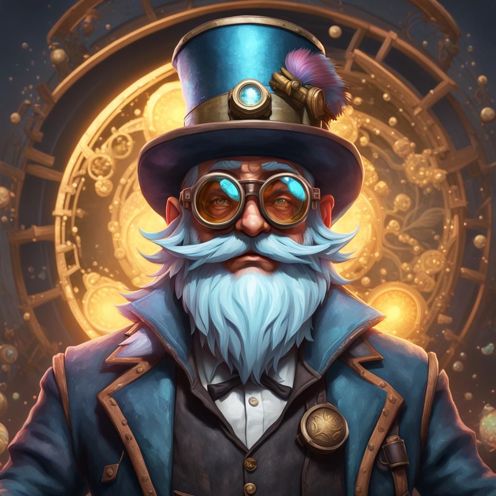 Gnome Artificer Portrait in Hyperdetailed Style