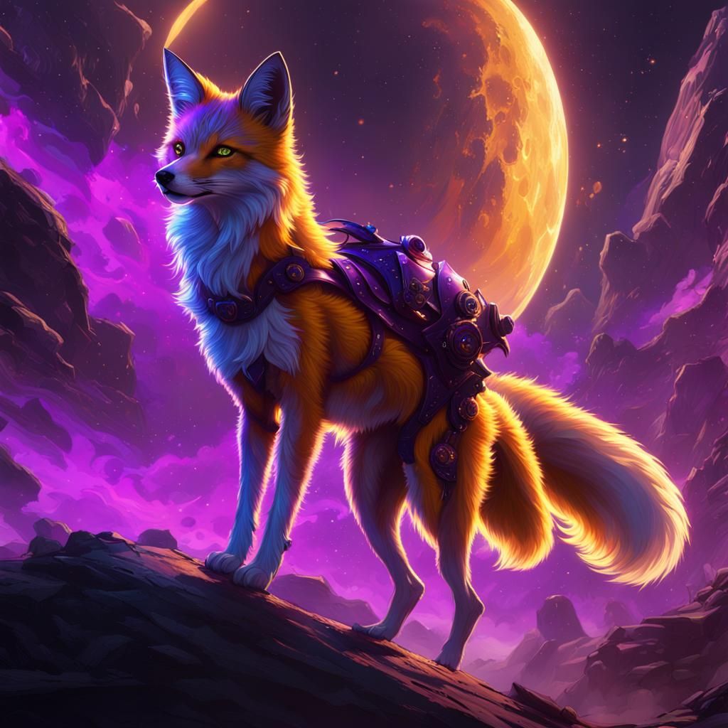Space Fox Vixen: Dark Fantasy Concept Art