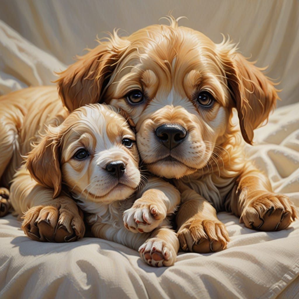 Sleepy Friends Tangled in a Dreamy Whimsy