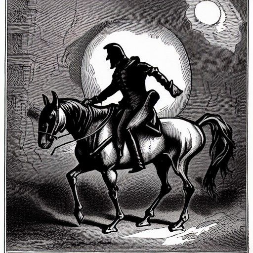 Ominous and Hyperdetailed Headless Horseman Horror