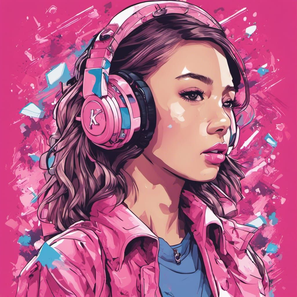 Isometric Graffiti Art of K-Pop Singer