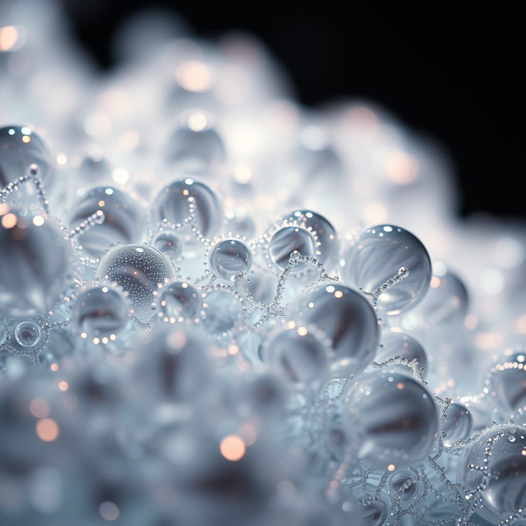 Bioluminescent AI Organism in Macro Detail