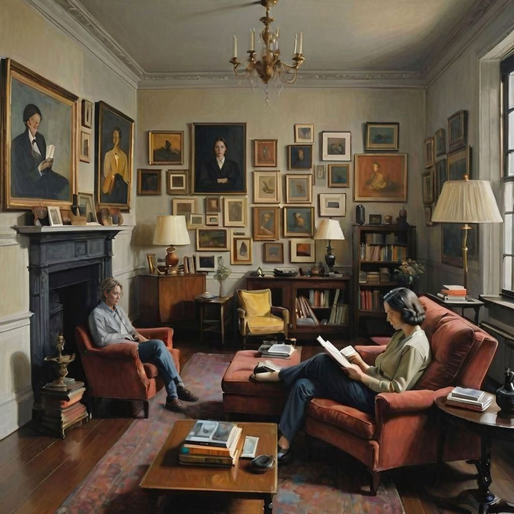 Cozy Living Room with Artistic Flair