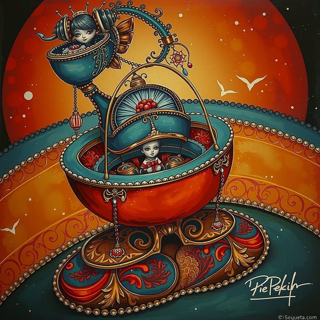 Maximalist Opulent Masterpiece in Triadic Colors