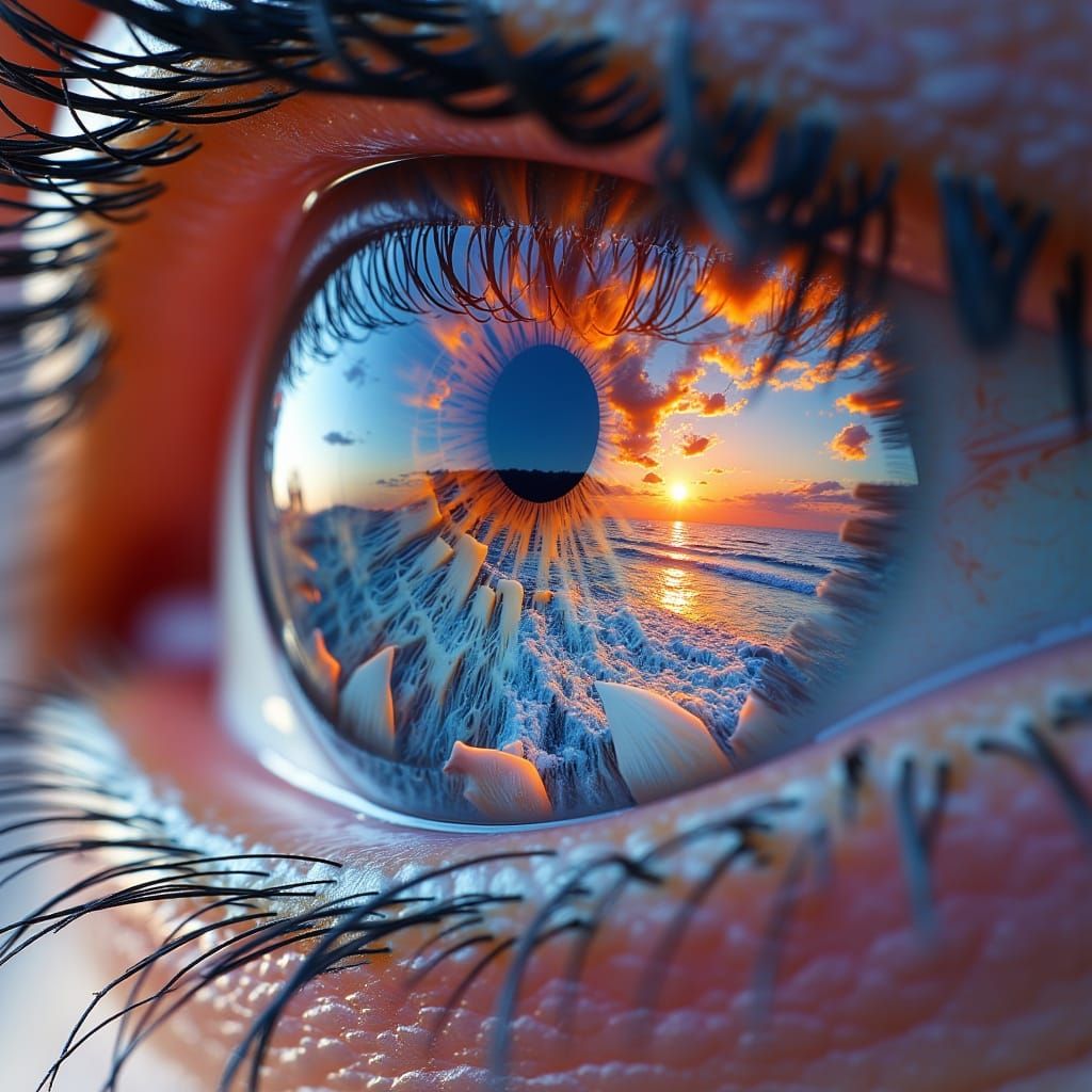 Hyper-Realistic Close-Up of a Human Eye with a Breathtaking ...