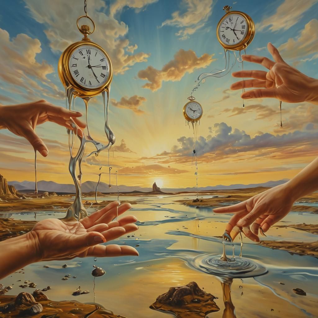 Time is running away from all of us . Surreal, Salvador Dali...