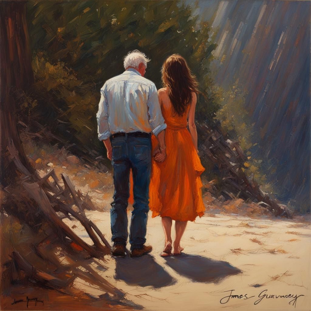 Contemplative Oil Painting Inspired by Time and Presence