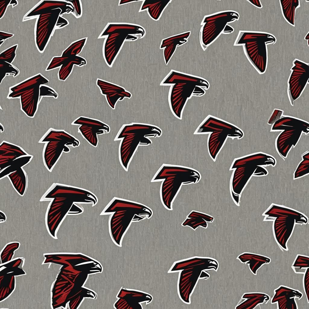 Atlanta Falcons Logo in 80s Style