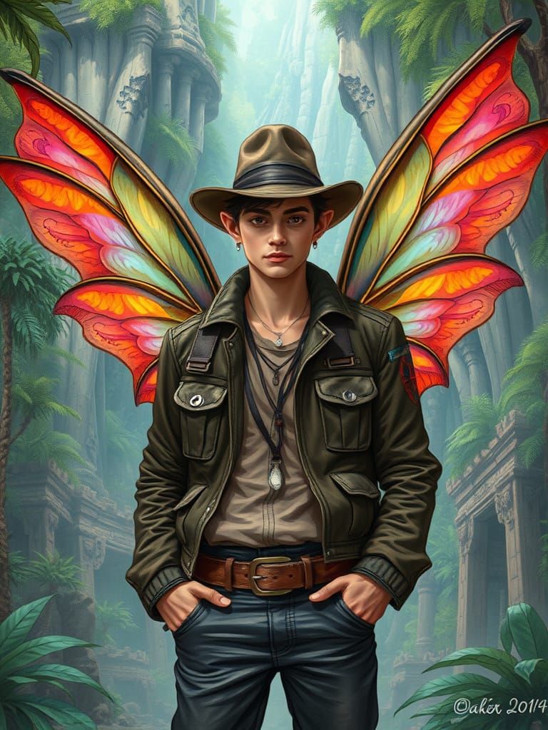 Fairy Explorer in Rainforest Temple Ruins