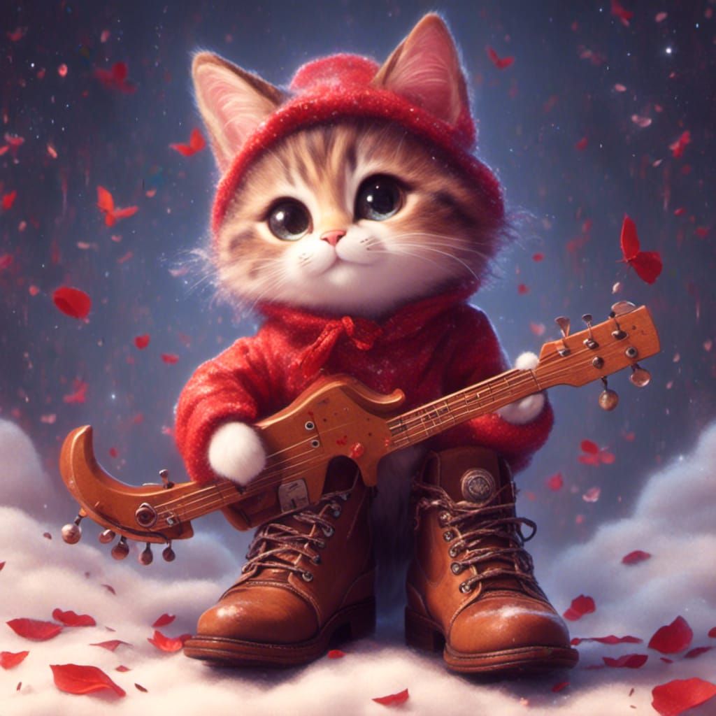 Cat as Puss in Boots Character Art