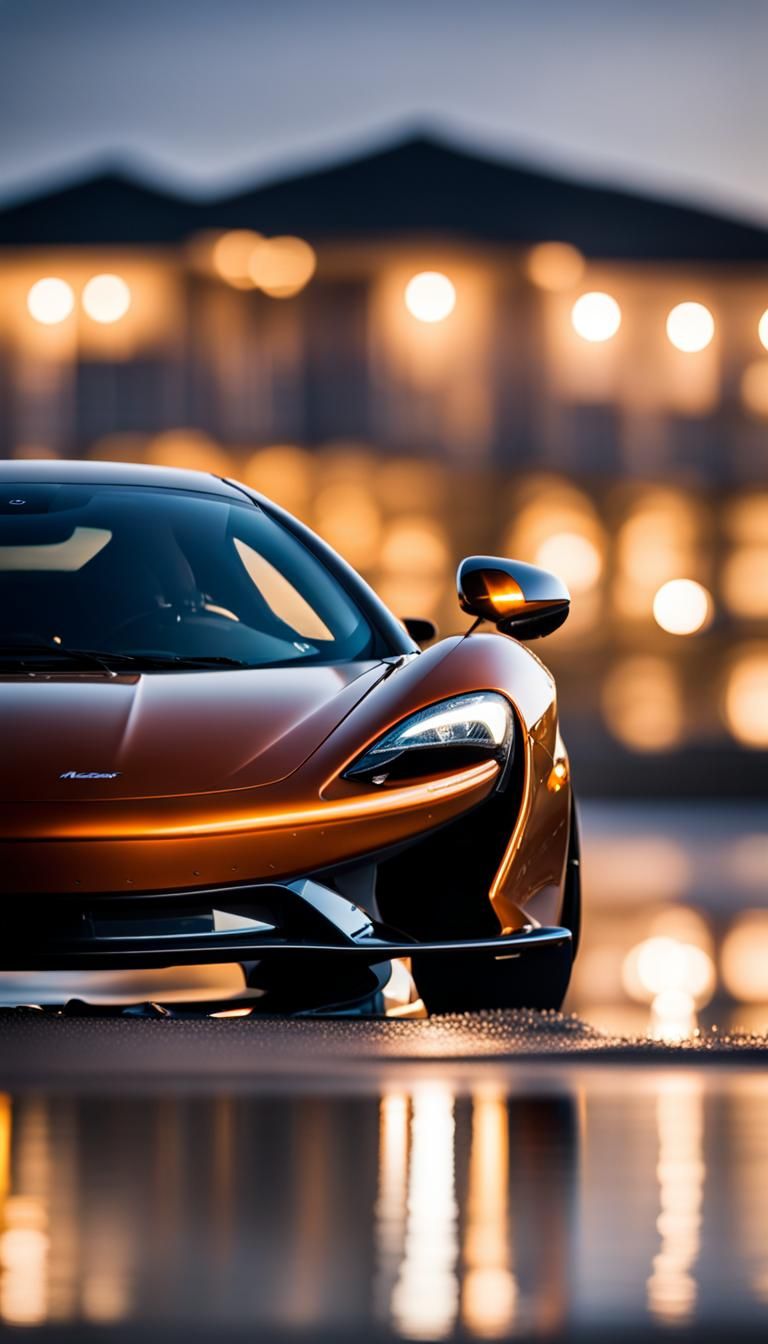 McLaren at Night on Beach: Professional Car Photography