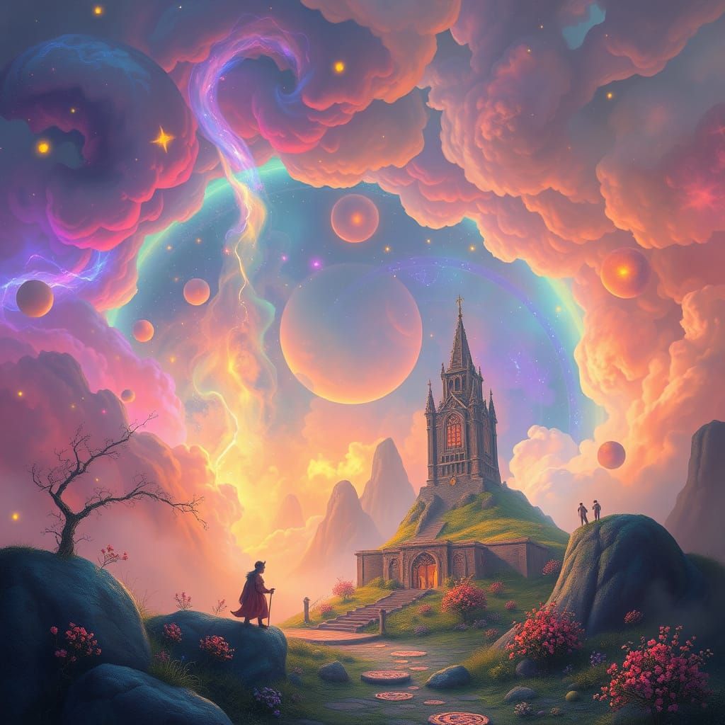 Ethereal Magical Realms in Vibrant Color