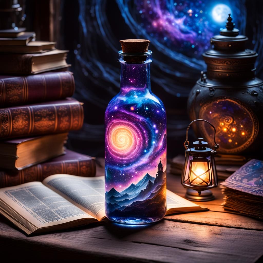 Cosmic Galaxy Escaping from Glass Bottle