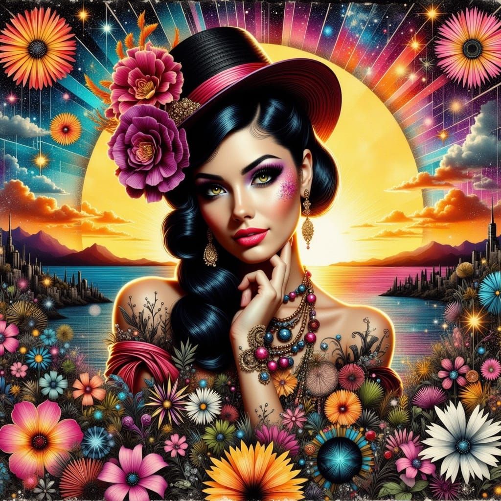 Vibrant Carnival Beauty in Gypsy Style