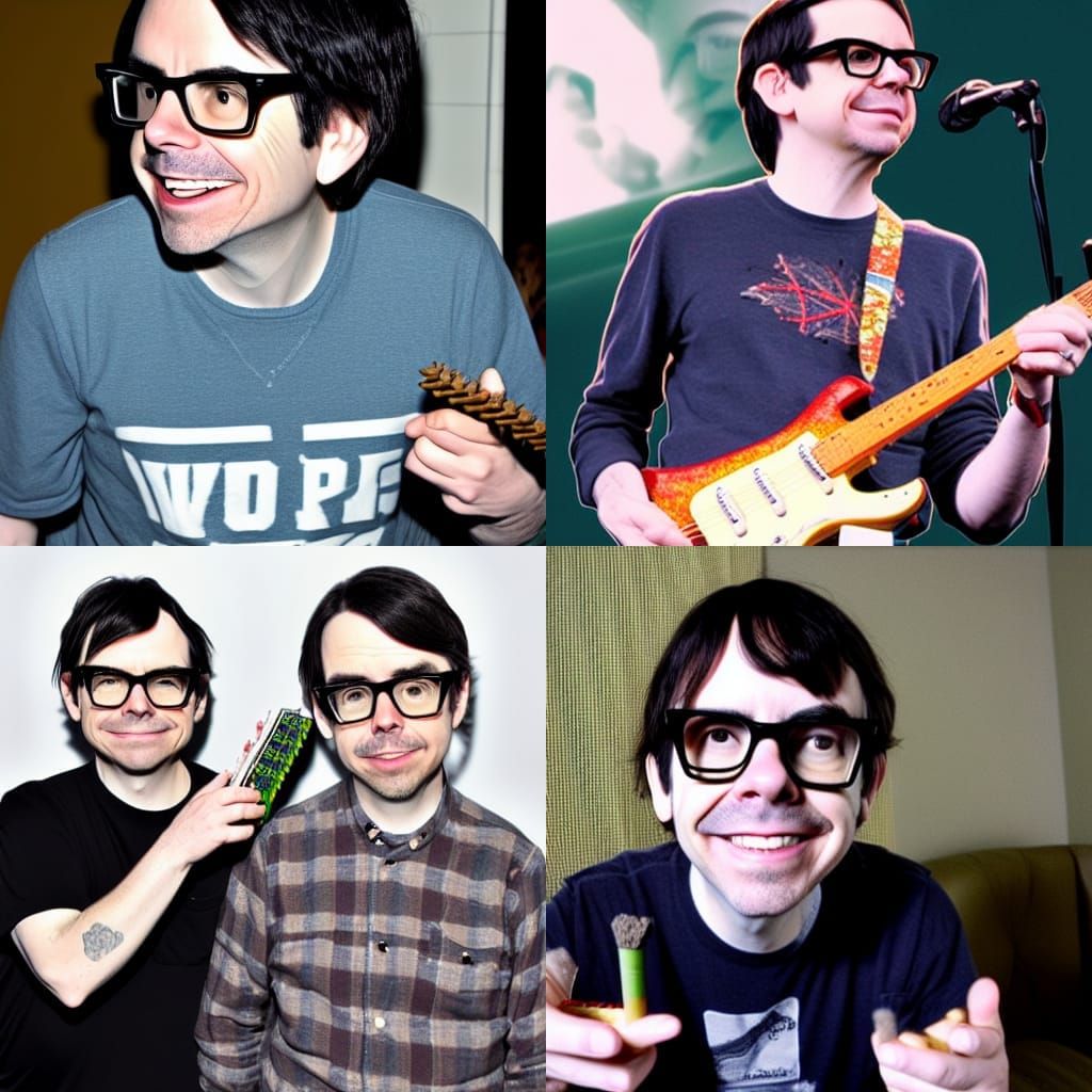 Rivers cuomo has his hash pipe