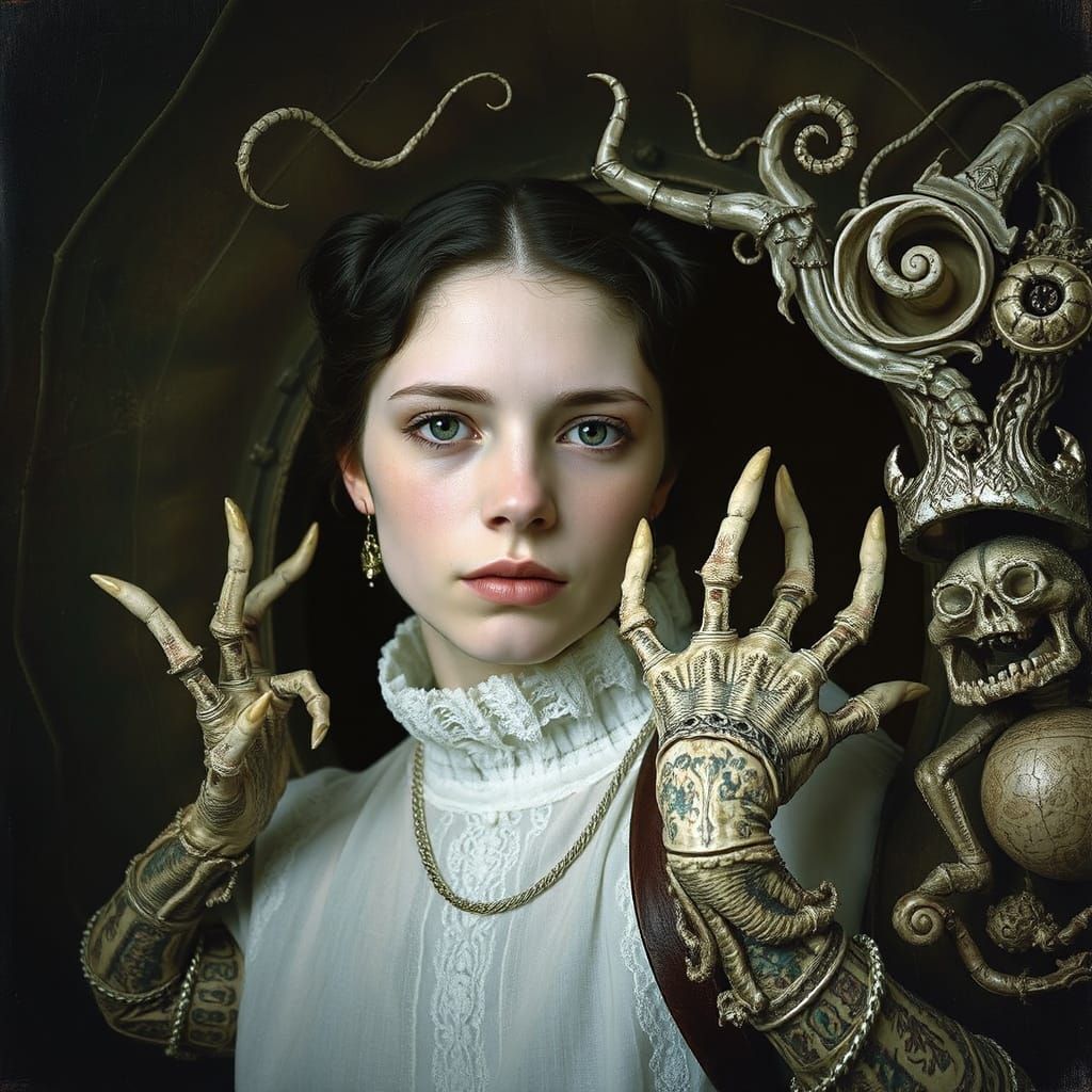 Biopunk Morbid Art: Horror Post-Impressionism Style