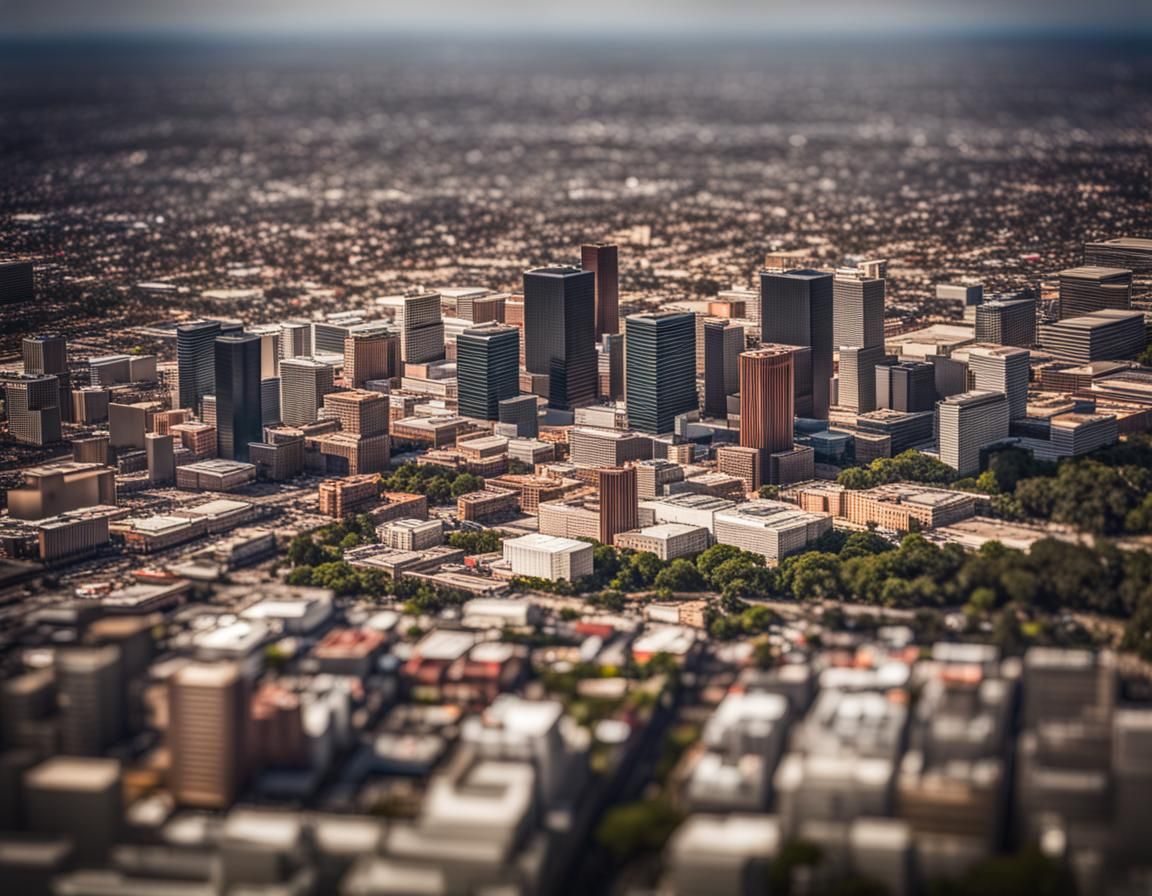 Mexican Houston: Tower View in Professional Photography Styl...