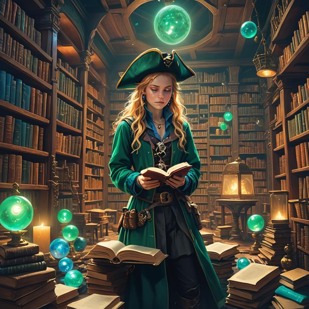 Alice as Pirate in Enoch Library: Fantasy Art