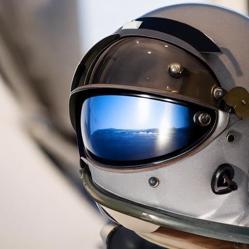 Reflective Space Helmet View of Earth