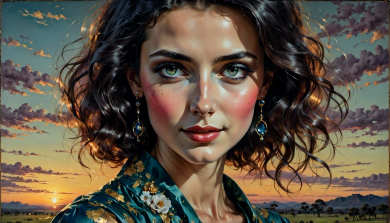 Gorgeous woman <lora:Vivid Femme Faces:1.0> vivid <lora:Tonal Femme art:1.0> tonal