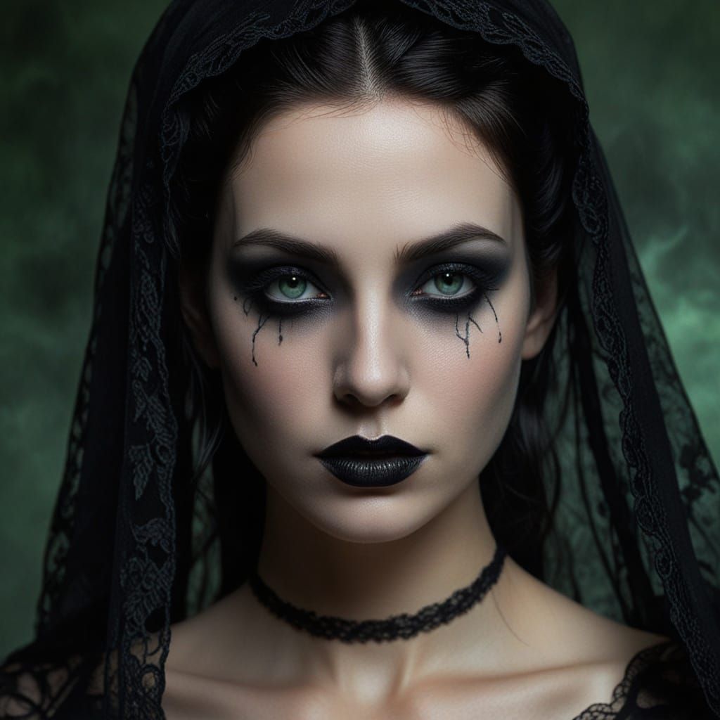 Macabre Woman in Dark Fantasy Style