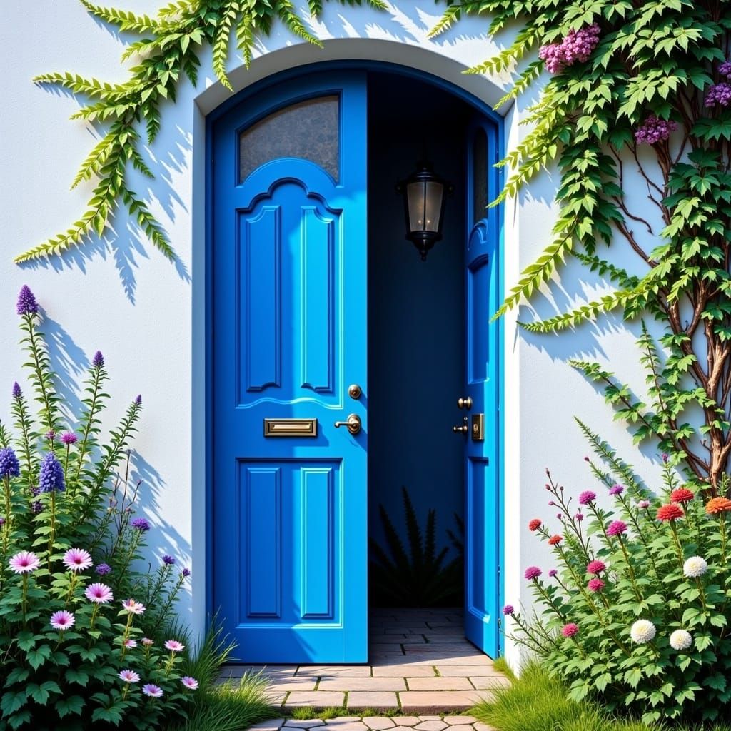 A Blue Door Being a Blue Door