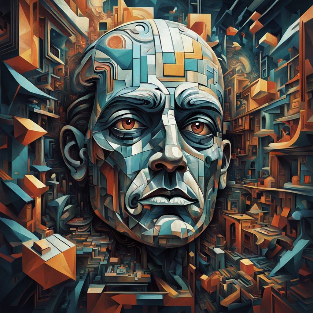 Distorted Avant-Garde Portrait in Fauvist Colors