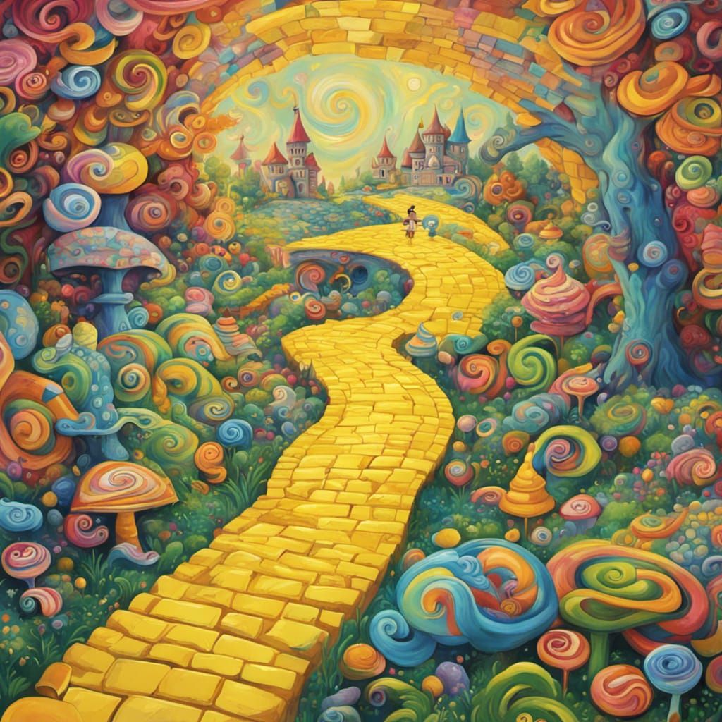 Wizard of Oz Inspired Gouache Painting