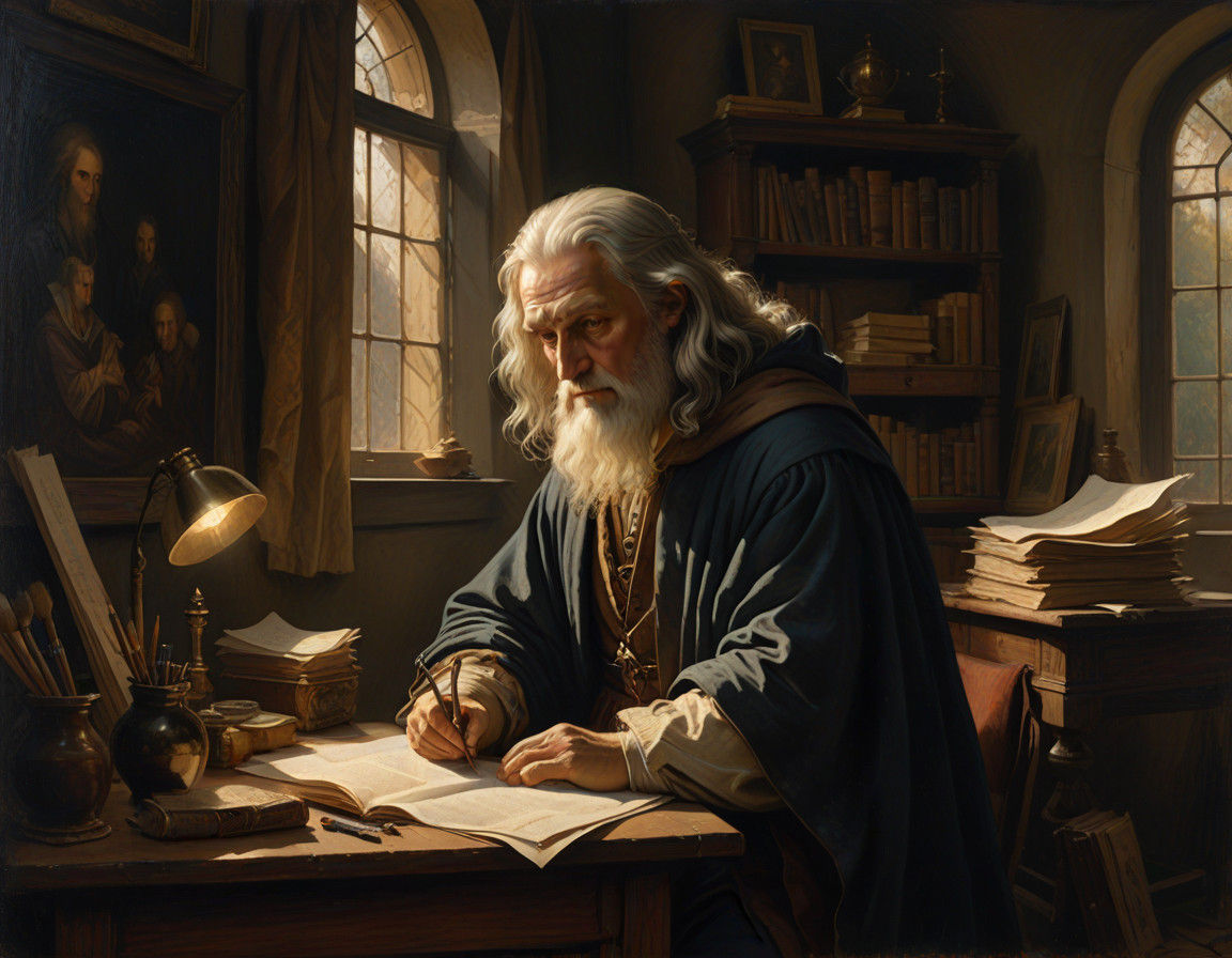 Renaissance Master of Light and Shadow in Warm, Golden Hues