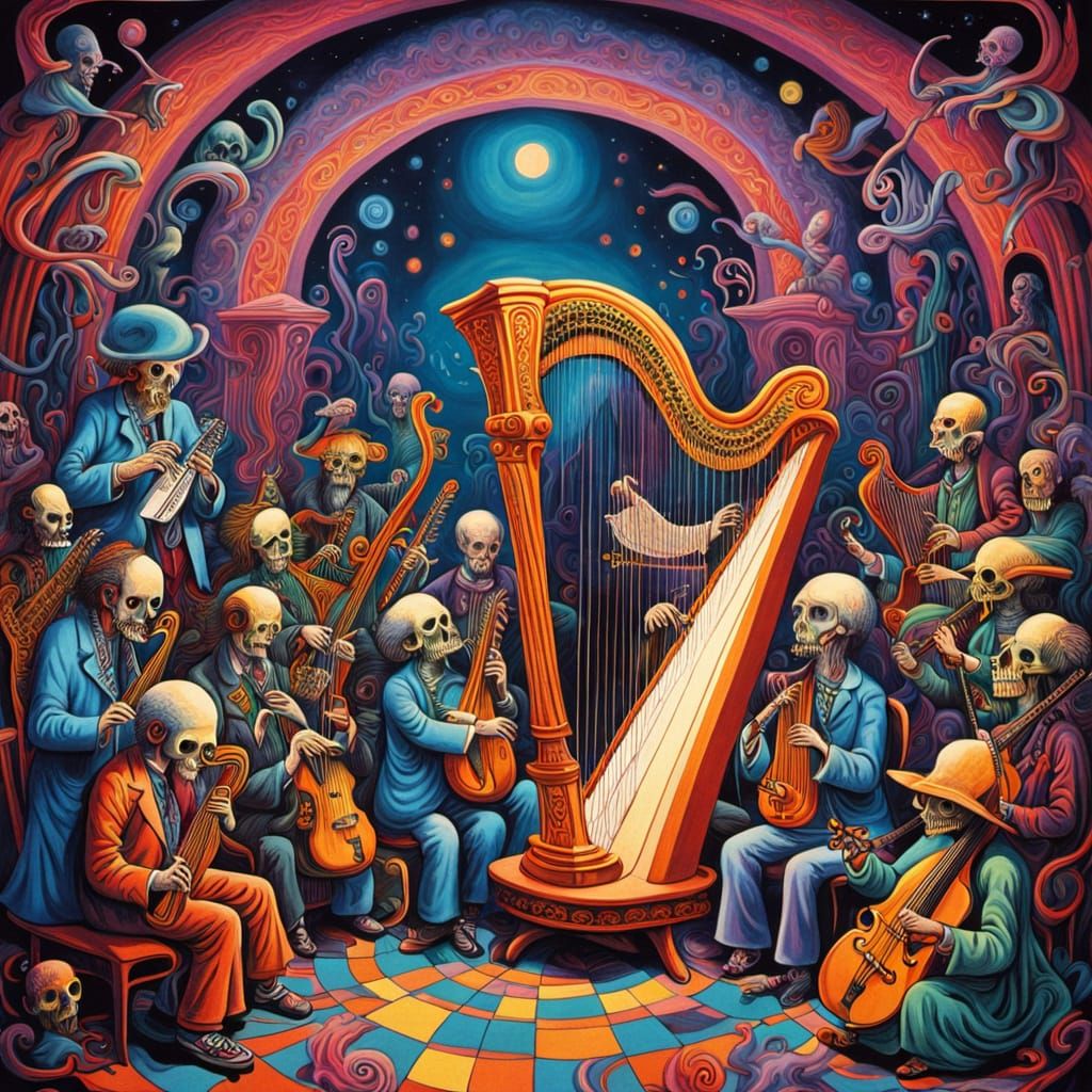 Angel of Death Plays Candy-Colored Harp in Psychedelic Conce...