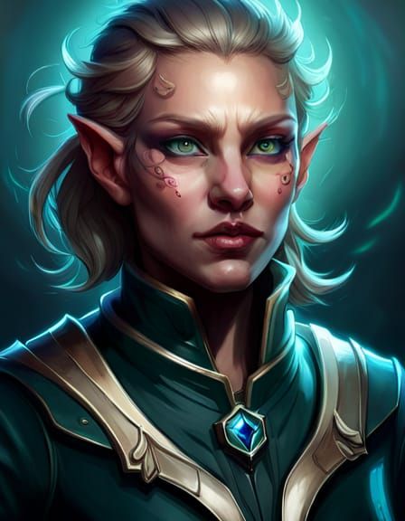 Lyran Feline Alien Portrait in Hyperdetailed Style