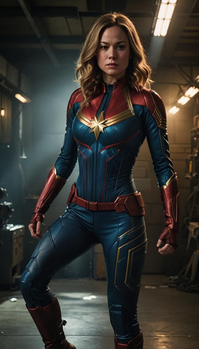 Captain Marvel in Cinematic Comic Book Style